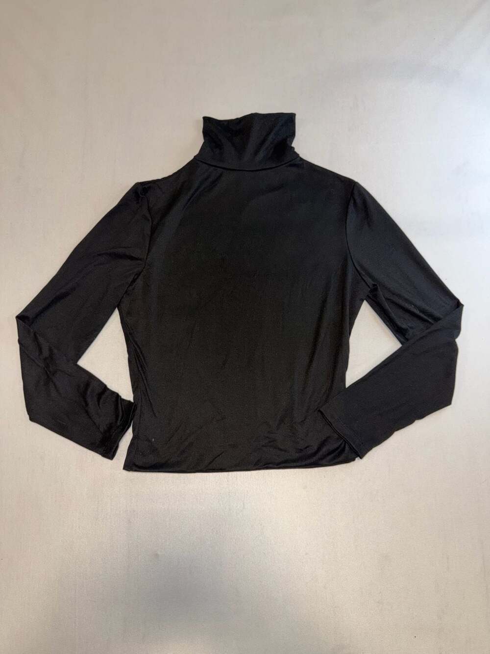 L.A. SEDUCTION Women's Black Long Sleeve Turtleneck Top